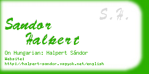 sandor halpert business card